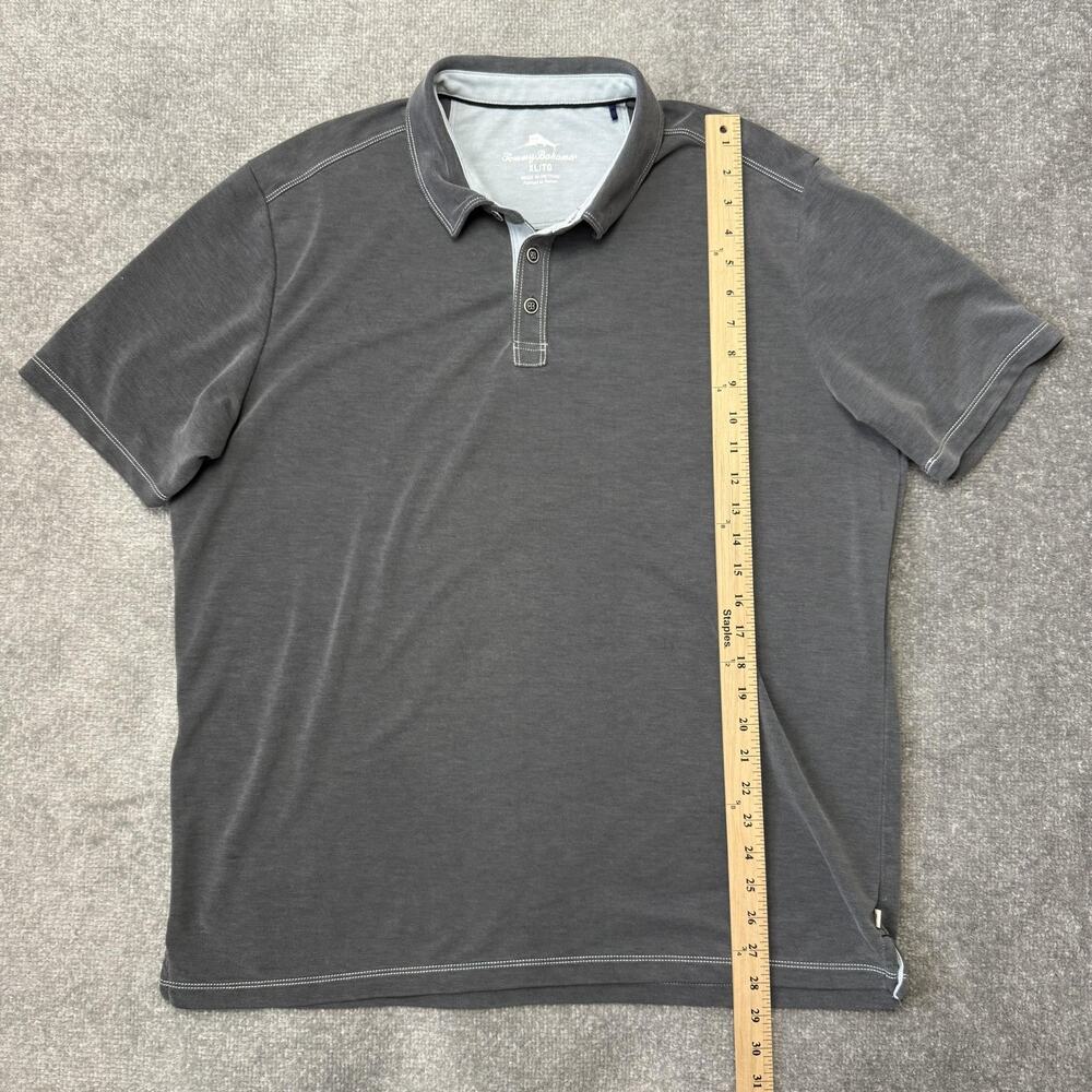 Tommy Bahama Polo Shirt Mens XL Gray TENCEL Lyocell Blend Short Sleeve Casual - Picture 7 of 9